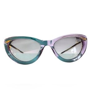 NWT Derek Lam Doris Cat Eye Sunglasses Lavender Apricot Gradient 54mm